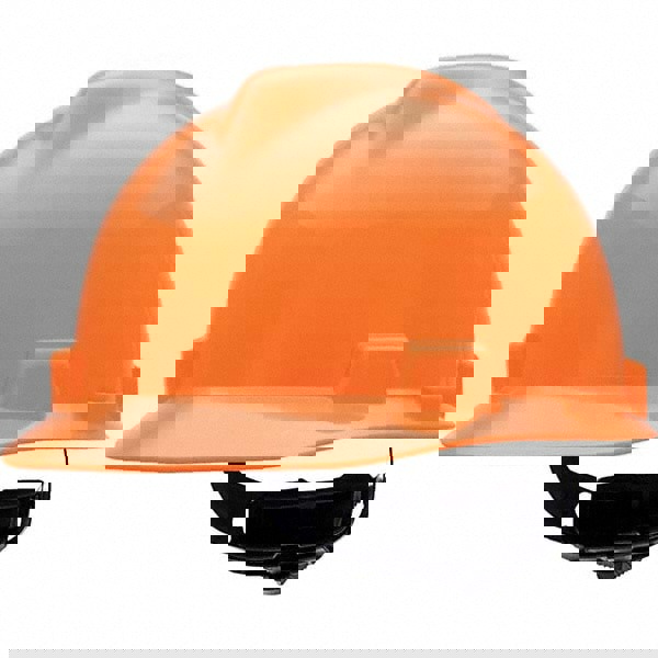 Hard Hat: Impact Resistant, V-Gard Slotted Cap, Type 1, Class E, 4-Point Suspension
